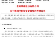 六爻详解明日停牌！又一A股，筹划控制权变更